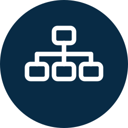Franchise system hierarchy icon in IFX navy